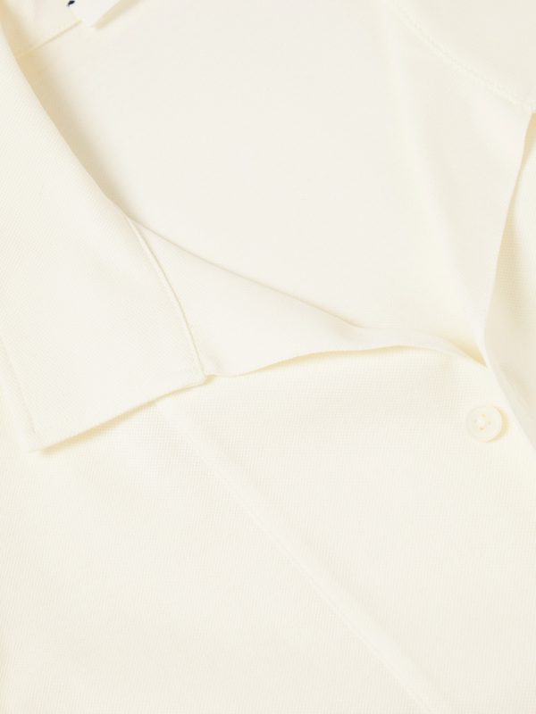 Jersey-Panelled Organic Cotton-Piqué Shirt - CU