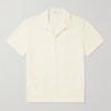 Jersey-Panelled Organic Cotton-Piqué Shirt