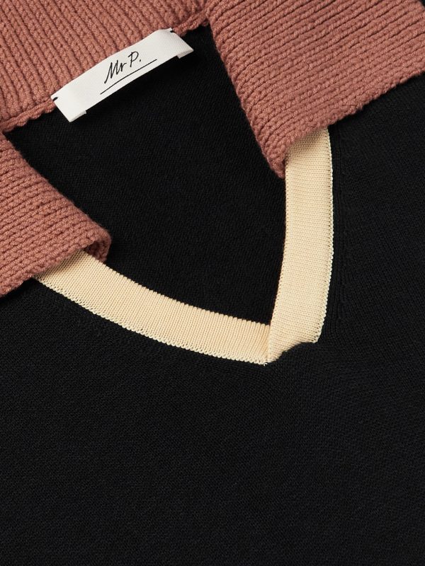 Colour-Block Organic Cotton and TENCEL™ Lyocell-Blend Polo Shirt - CU