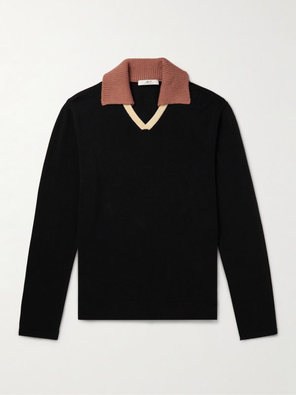 Colour-Block Organic Cotton and TENCEL™ Lyocell-Blend Polo Shirt