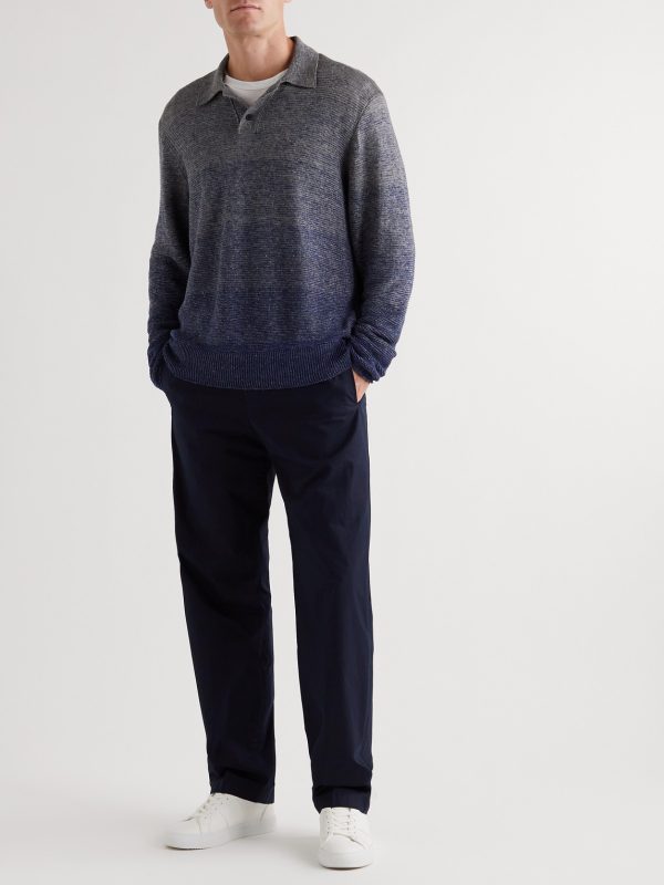Dégradé Linen Polo Shirt - OU Dégradé Linen Polo Shirt - OU