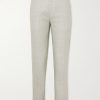 Prince Of Wales Checked Virgin Wool and Linen-Blend Trousers Prince Of Wales Checked Virgin Wool and Linen-Blend Trousers
