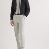 Prince Of Wales Checked Virgin Wool and Linen-Blend Trousers - OU Prince Of Wales Checked Virgin Wool and Linen-Blend Trousers - OU