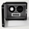 Formula Duo Carbon Fibre Lacquered Cedar and Glass Watch Winder - BK Formula Duo Carbon Fibre Lacquered Cedar and Glass Watch Winder - BK