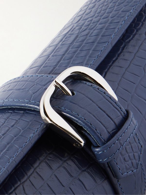 Croc-Effect Leather Watch Roll - CU Croc-Effect Leather Watch Roll - CU