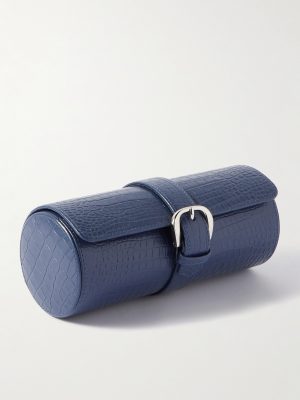 Croc-Effect Leather Watch Roll Croc-Effect Leather Watch Roll
