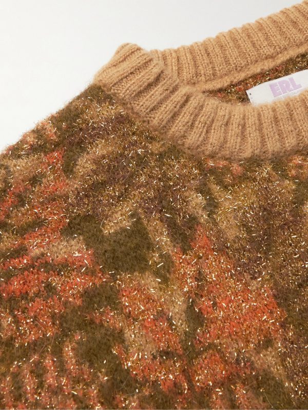 Metallic Jacquard-Knit Sweater - CU Metallic Jacquard-Knit Sweater - CU