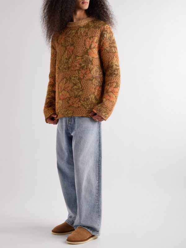 Metallic Jacquard-Knit Sweater - OU Metallic Jacquard-Knit Sweater - OU