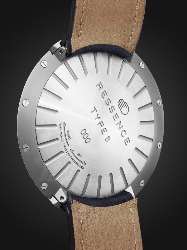 Type 8 Mechanical 42.9mm Titanium and Leather Watch, Ref. No. TYPE 8C - BK