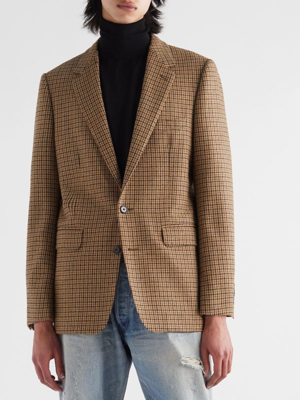 Checked Wool Blazer - FR