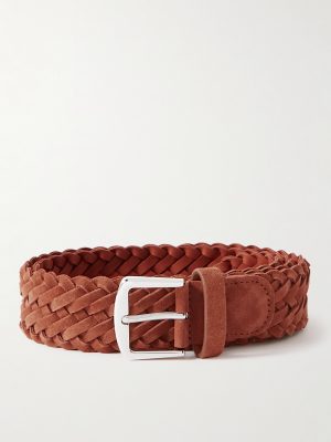 4cm Woven Suede Belt