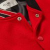 Teddy Appliquéd Mohair and Leather Bomber Jacket - CU