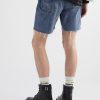 Wesley Straight-Leg Distressed Denim Shorts - BK Wesley Straight-Leg Distressed Denim Shorts - BK