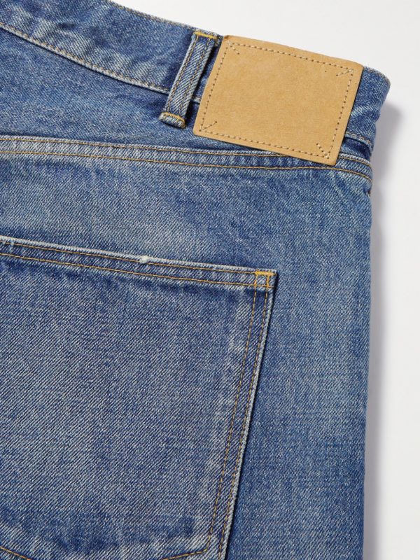 Wesley Straight-Leg Distressed Denim Shorts - CU Wesley Straight-Leg Distressed Denim Shorts - CU