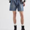 Wesley Straight-Leg Distressed Denim Shorts - FR Wesley Straight-Leg Distressed Denim Shorts - FR