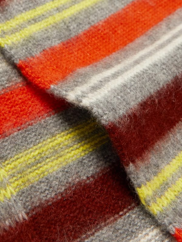 Striped Cashmere-Blend Scarf - CU Striped Cashmere-Blend Scarf - CU