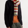 Striped Cashmere-Blend Scarf - OU Striped Cashmere-Blend Scarf - OU