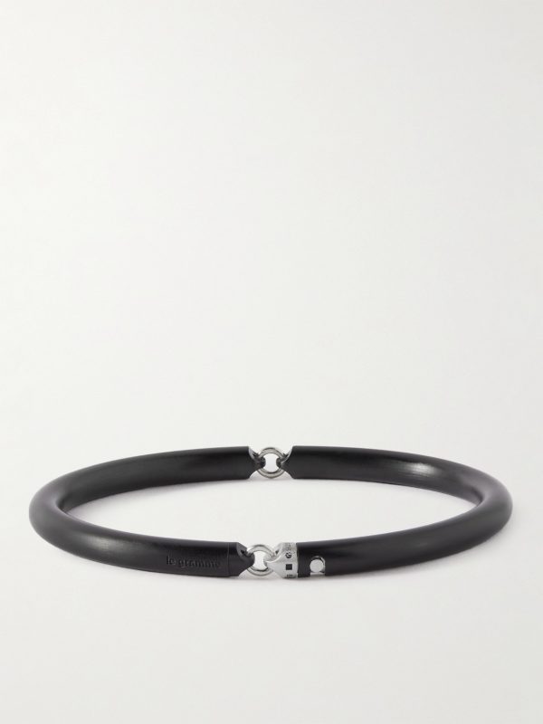 Ceramic and Silver-Tone Bracelet - BK Ceramic and Silver-Tone Bracelet - BK