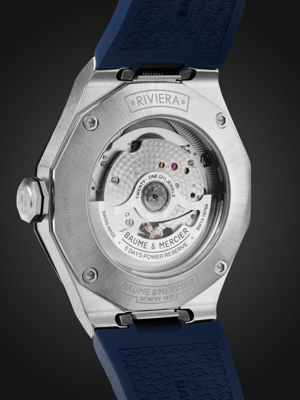 Riviera Automatic 42mm Stainless Steel and Rubber Watch, Ref. No. M0A10701 - BK