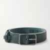4cm Cotton-Blend Corduroy and Leather Belt 4cm Cotton-Blend Corduroy and Leather Belt