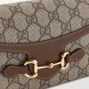 Horsebit 1955 Leather-Trimmed Printed Coated-Canvas Shoulder Bag - CU