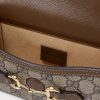 Horsebit 1955 Leather-Trimmed Printed Coated-Canvas Shoulder Bag - E1