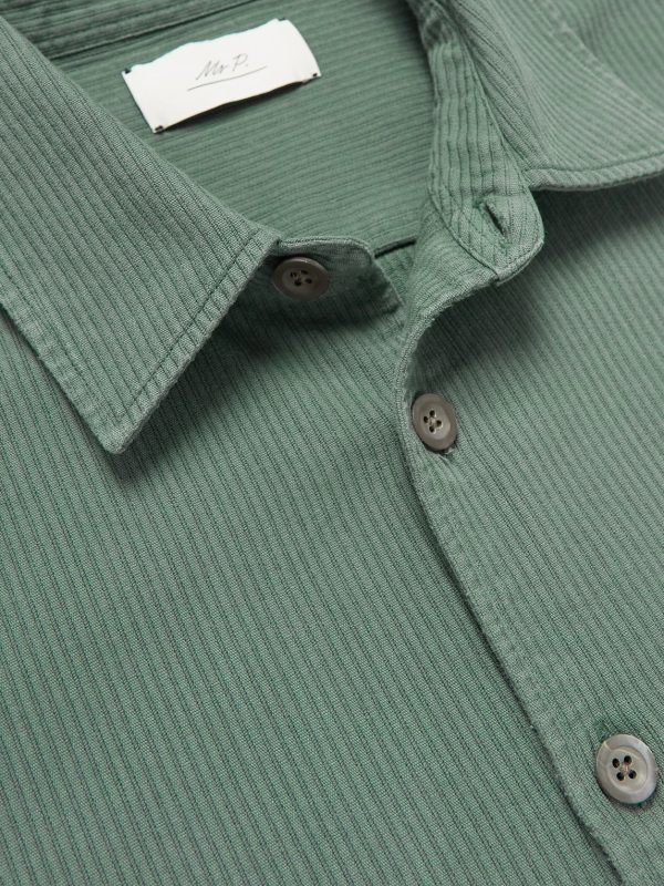 Garment-Dyed Ribbed Cotton Shirt - CU