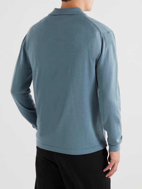 Contrast-Tipped Wool Cardigan - BK Contrast-Tipped Wool Cardigan - BK