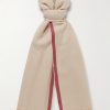 Fringed Striped Wool and Cashmere-Blend Scarf Fringed Striped Wool and Cashmere-Blend Scarf