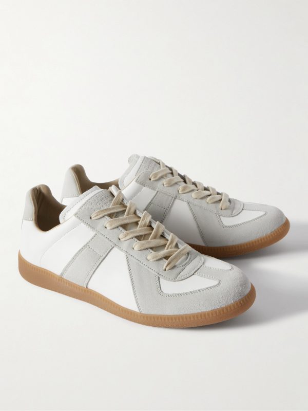 Replica Leather and Suede Sneakers - FR