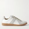 Replica Leather and Suede Sneakers