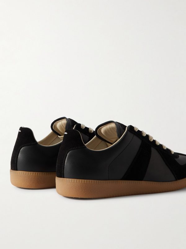 Replica Leather and Suede Sneakers - BK Replica Leather and Suede Sneakers - BK