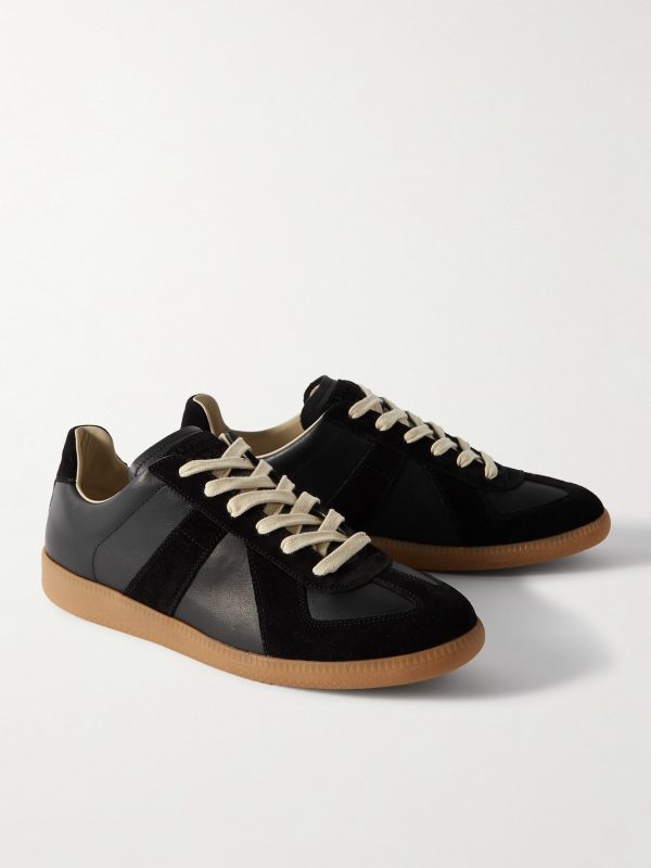 Replica Leather and Suede Sneakers - FR Replica Leather and Suede Sneakers - FR