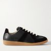 Replica Leather and Suede Sneakers Replica Leather and Suede Sneakers
