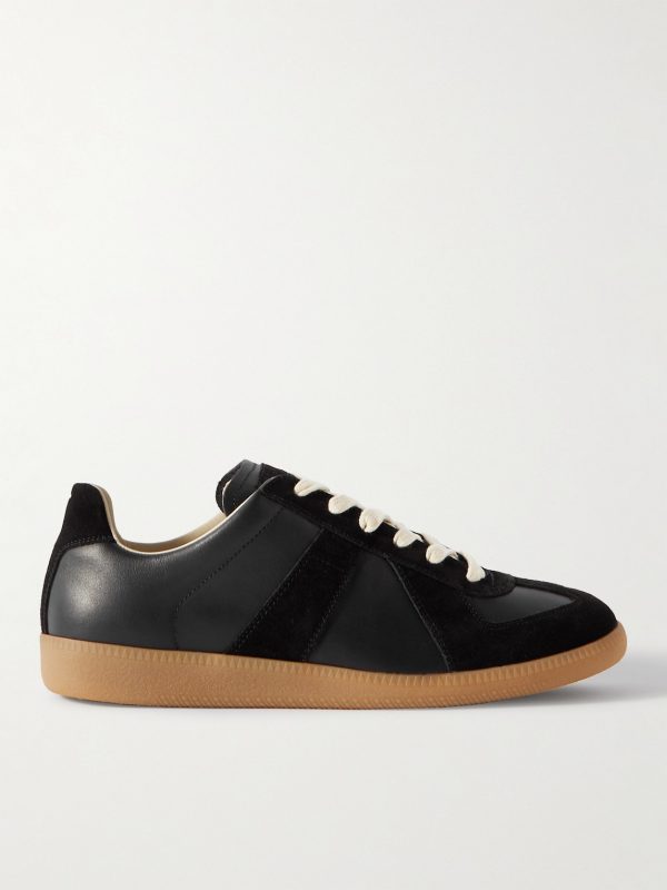 Replica Leather and Suede Sneakers Replica Leather and Suede Sneakers