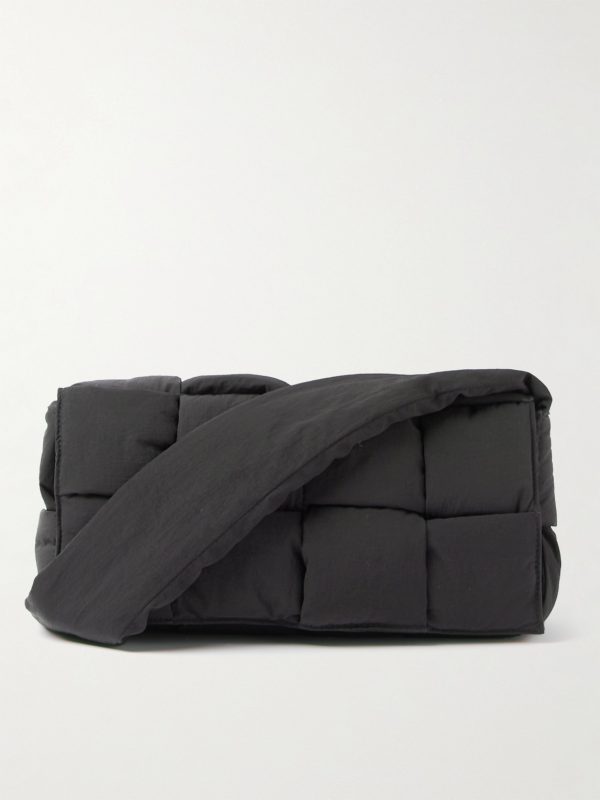 Tech Cassette Padded Intrecciato Shell Messenger Bag