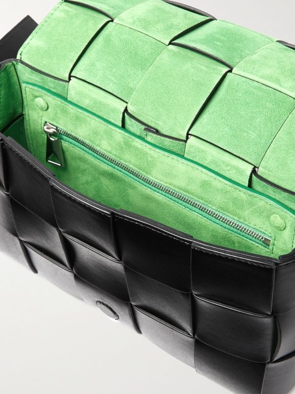 Intrecciato Leather Messenger Bag - E1 Intrecciato Leather Messenger Bag - E1