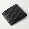 Logo-Print Cross-Grain Leather Billfold Wallet - BK