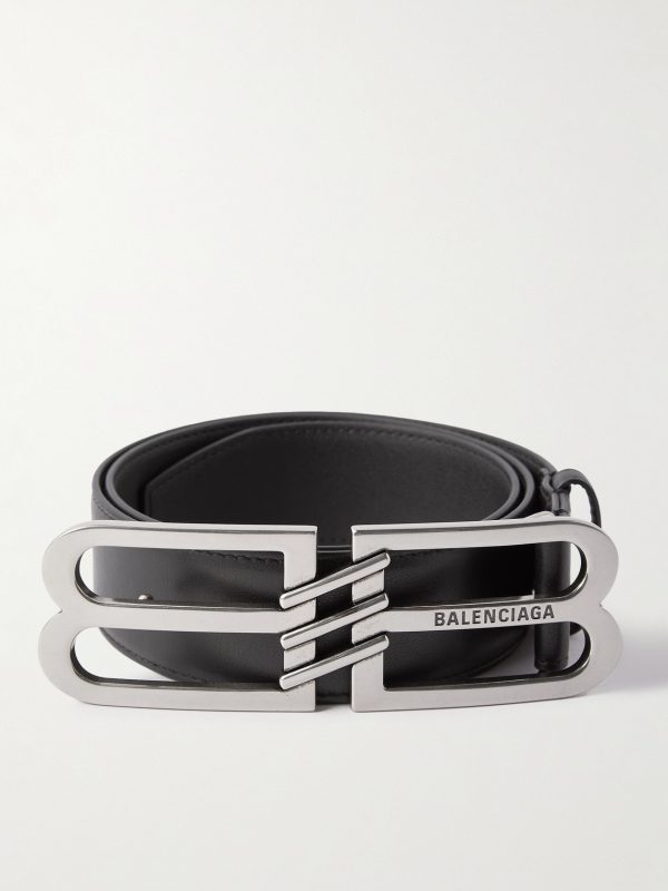 4cm Logo-Embellished Leather Belt 4cm Logo-Embellished Leather Belt