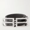 4cm Logo-Embellished Monogrammed Coated-Canvas Belt