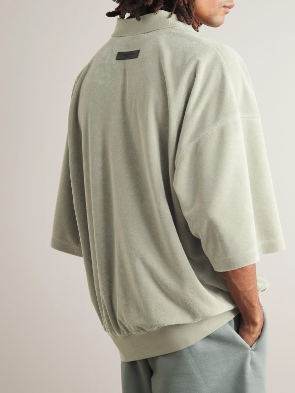 Logo-Appliquéd Terry Polo Shirt - BK Logo-Appliquéd Terry Polo Shirt - BK
