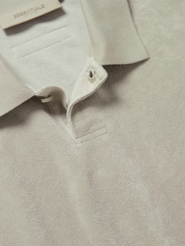 Logo-Appliquéd Terry Polo Shirt - CU Logo-Appliquéd Terry Polo Shirt - CU
