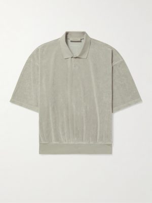 Logo-Appliquéd Terry Polo Shirt