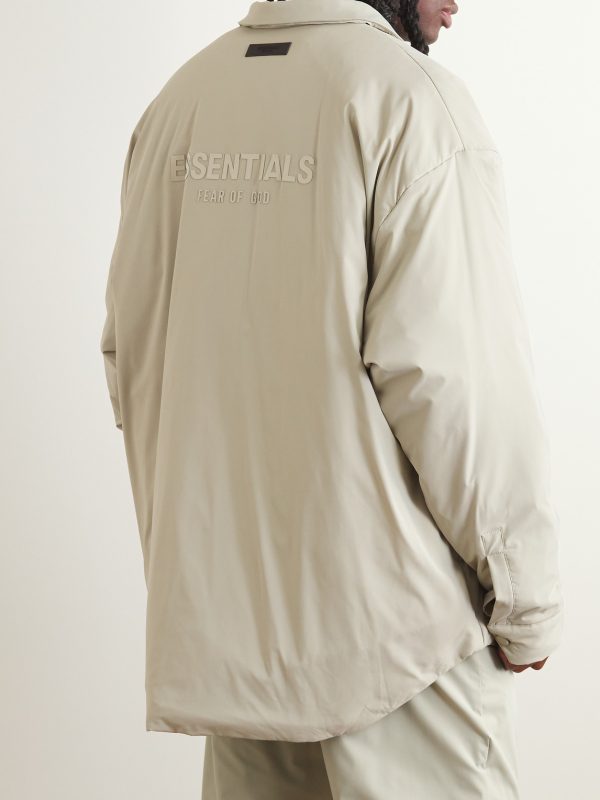 Logo-Appliquéd Padded Shell Shirt Jacket - BK Logo-Appliquéd Padded Shell Shirt Jacket - BK