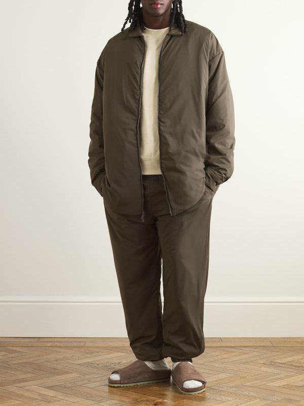 Logo-Appliquéd Padded Shell Shirt Jacket - OU