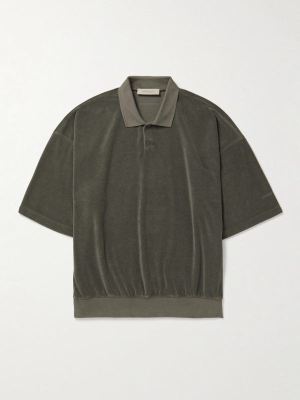 Logo-Appliquéd Terry Polo Shirt Logo-Appliquéd Terry Polo Shirt
