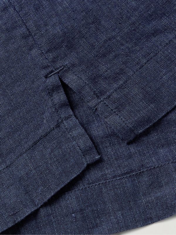 Angelo Camp-Collar Linen Shirt - E1