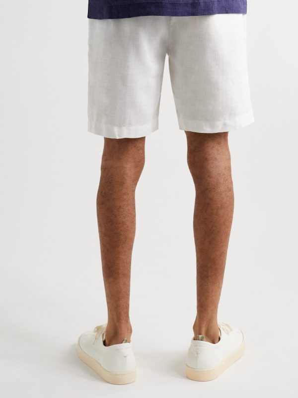 Felipe Straight-Leg Linen and Cotton-Blend Drawstring Shorts - BK Felipe Straight-Leg Linen and Cotton-Blend Drawstring Shorts - BK