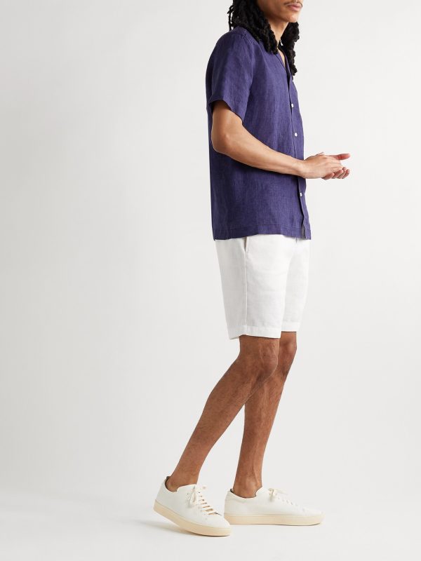 Felipe Straight-Leg Linen and Cotton-Blend Drawstring Shorts - OU Felipe Straight-Leg Linen and Cotton-Blend Drawstring Shorts - OU