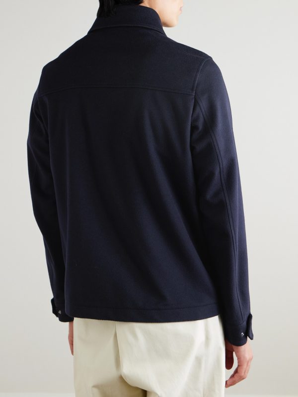 Wool and Cashmere-Blend Shirt Jacket - BK Wool and Cashmere-Blend Shirt Jacket - BK